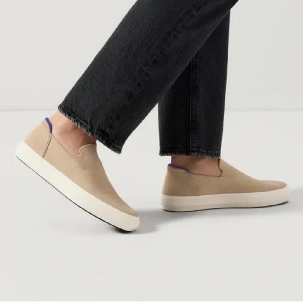 Rothy’s, The City Slip-On Sneaker, Size W9/M7.5, wheat color, New in Box